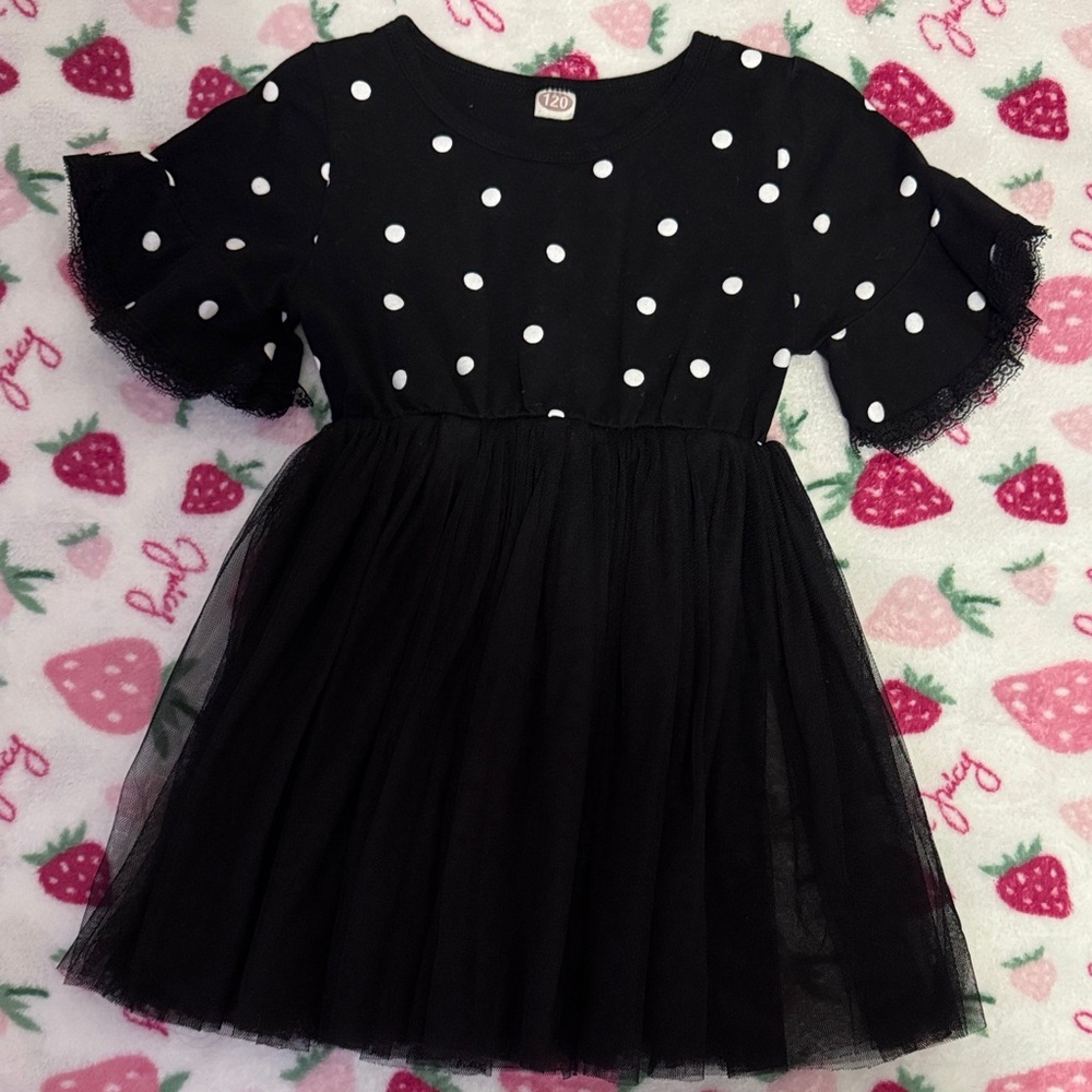 Amazon Black and White Polka Dot Kids Dress